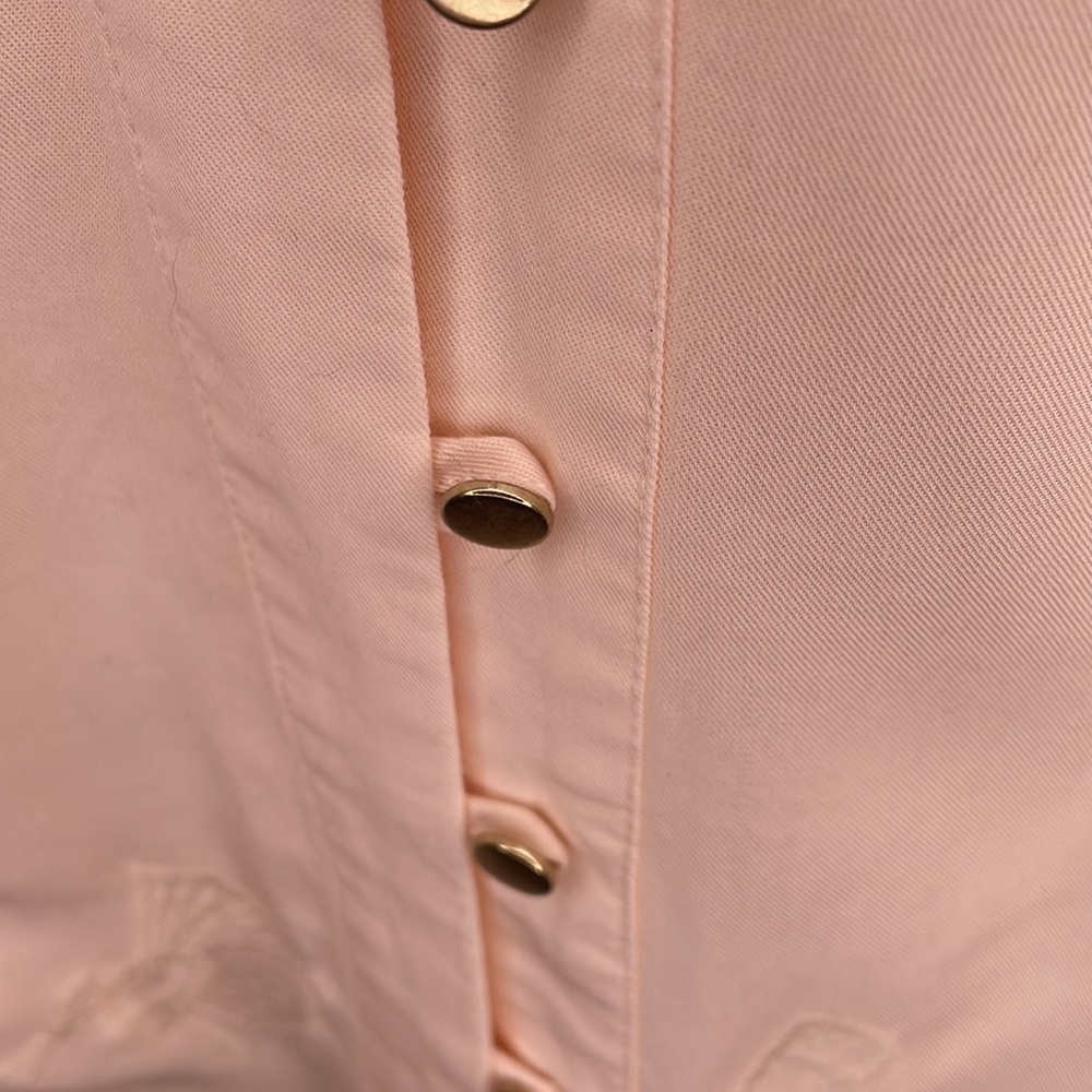 Soft surroundings Sonya embroidered tencel fan blouse in cream, size L NWT - Picture 4 of 10